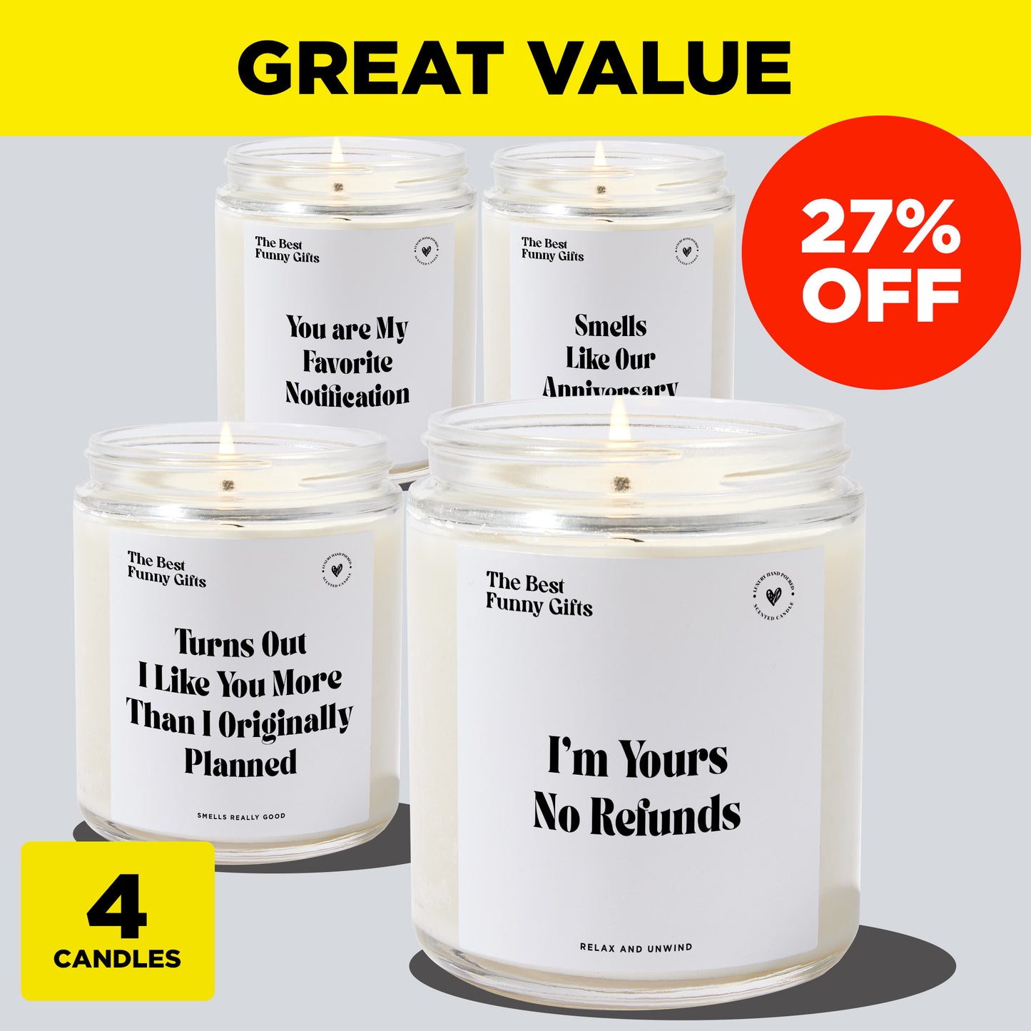 Anniversary Gift - Ultimate Treat Bundle (4 Candles)