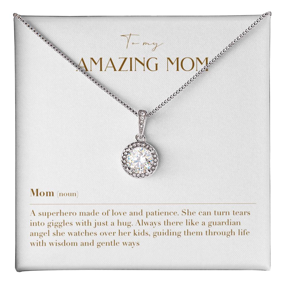 Eternal Love Necklace - Mom a Superhero Made of Love and Patience