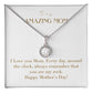 Eternal Love Necklace - I Love You Mom Every Day Around the Clock