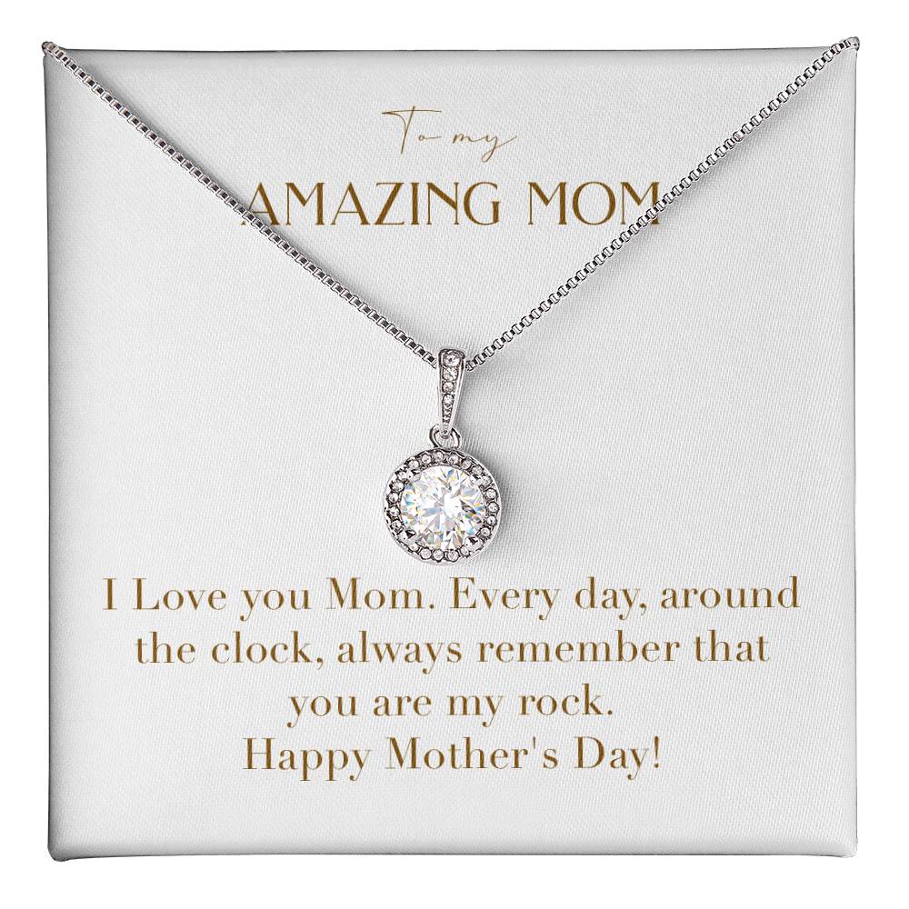 Eternal Love Necklace - I Love You Mom Every Day Around the Clock