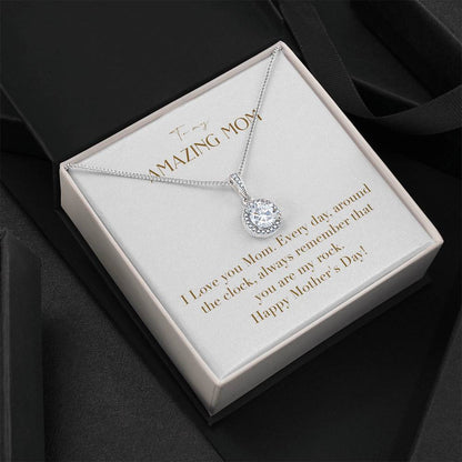 Eternal Love Necklace - I Love You Mom Every Day Around the Clock