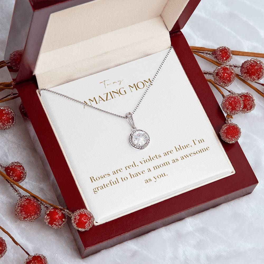Eternal Love Necklace - Roses are Red Violets are Blue