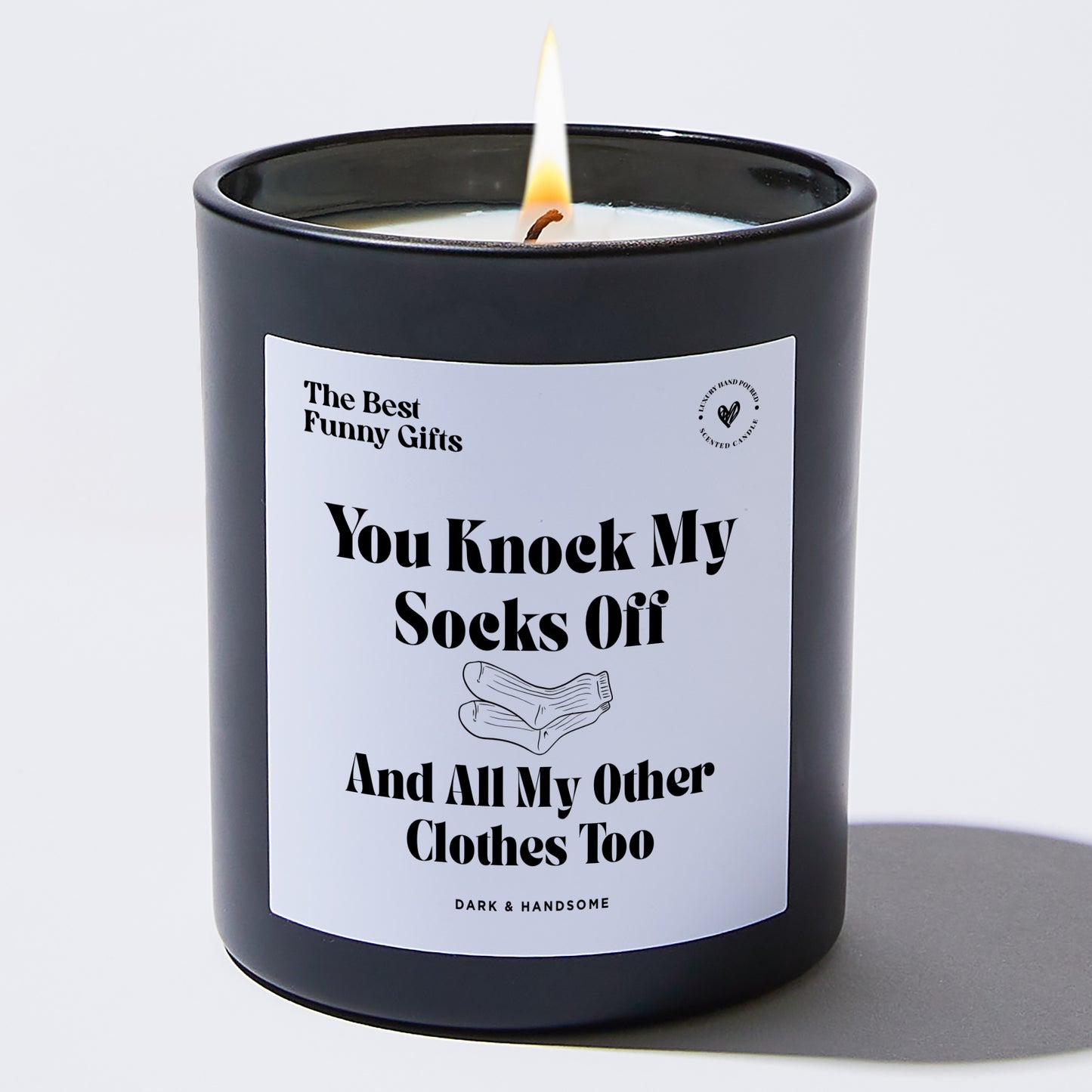 Anniversary Present - You Knock My Socks Off and All My Other Clothes Too - Candle