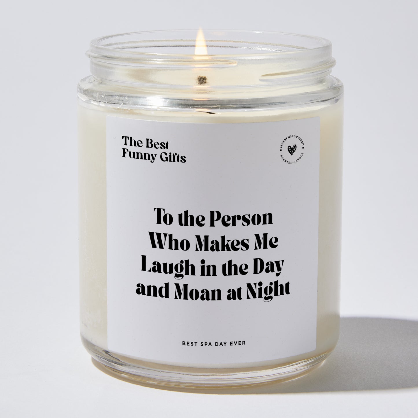 Anniversary Present - To the Person Who Makes Me Laugh in the Day and Moan at Night - Candle