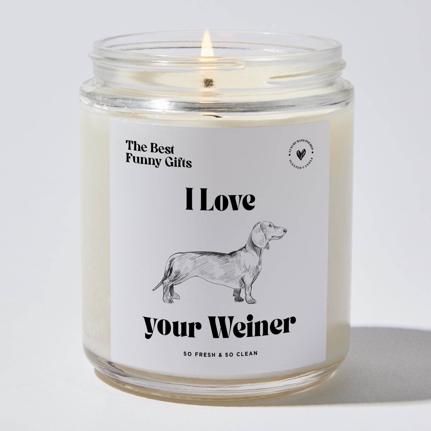 Anniversary Present - I Love Your Weiner - Candle