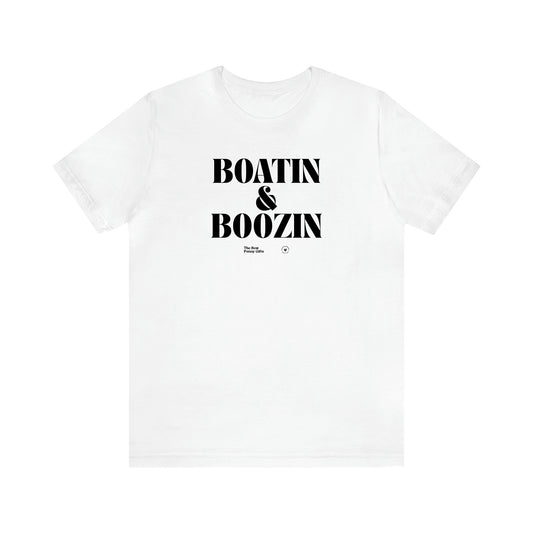 Women's T Shirts Boatin & Boozin - The Best Funny Gifts