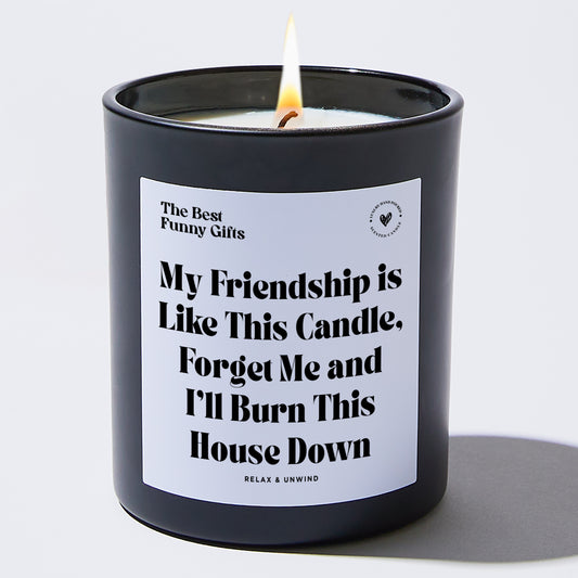 Best Friend Gift My Friendship Is Like This Candle! Forget Me And I'll Burn This House Down - The Best Funny Gifts